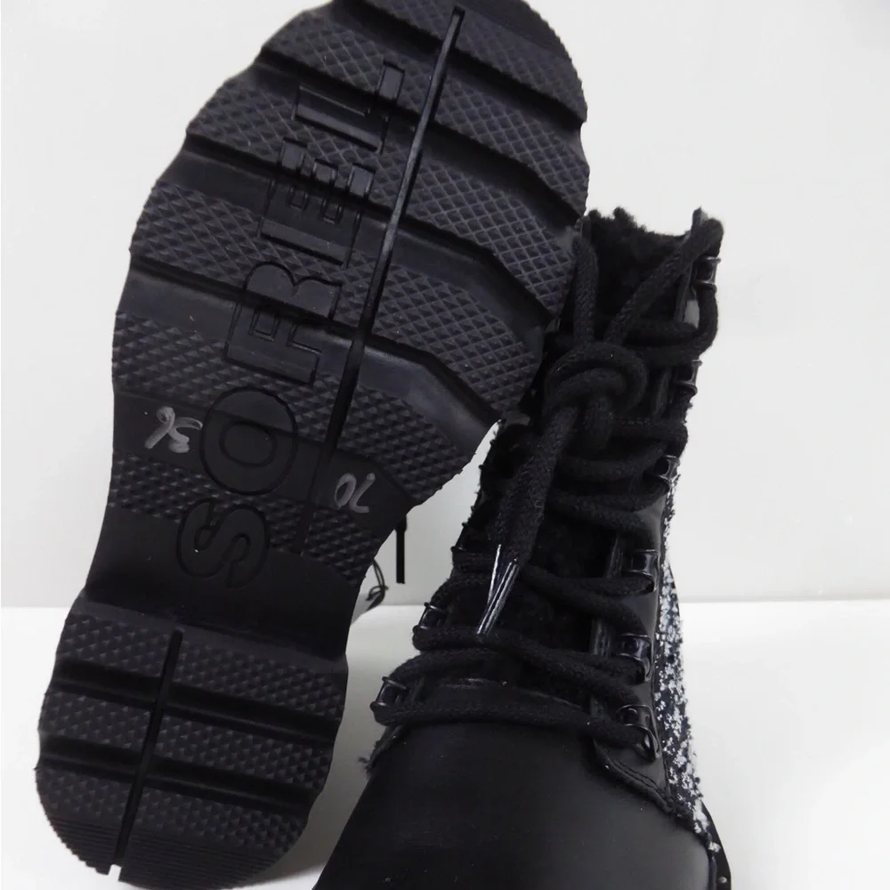 Sorel Waterproof Leather & Textile Mixed Media Womens Lennox Boots NWT Shearling - Picture 10 of 14